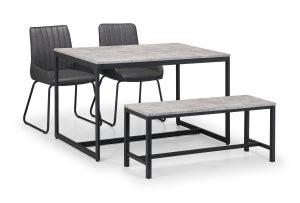 Staten Table, 1 Staten Bench and 2 Soho Chairs
