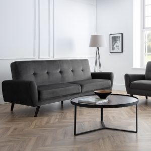 Monza 2 Seater In Dark Grey Velvet