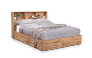 Bali Ottoman Storage 150cm King Bed - Light Oak