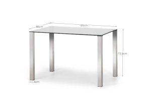 Enzo Dining Table and 4 Blue Calabria Chairs