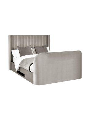 Clara Ottoman TV Bed 150cm - Light Grey