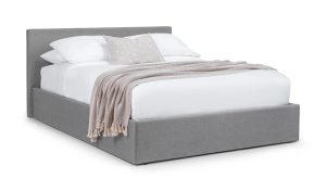 Rialto Ottoman Storage 135cm Double Bed  Light Grey