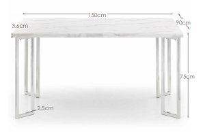Positano Table and 4 Blue Calabria Chairs