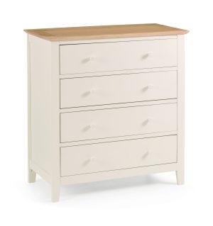 Salerno Shaker Ivory/ Oak 4 Drawer Chest