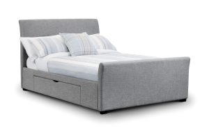 Capri Light Grey with Drawers 135cm Double Bed