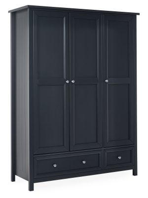 Maine 3 Door Combination Wardrobe - Anthracite