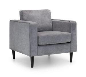Hayward Chair - Grey Chenille Fabric