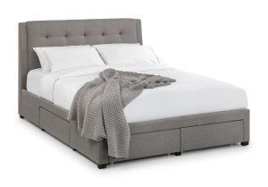 Fullerton 4 Drawer 150cm King Bed  Grey