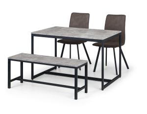 Staten Table, 1 Staten Bench and 2 Monroe Chairs
