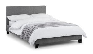 Rialto 120cm Small Double Bed  Light Grey