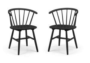 Set Of 2 Modena Dining Chairs - Black