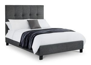 Sorrento 150cm King Bed - Slate Linen