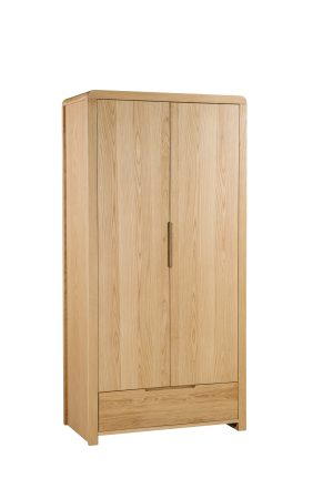 Curve 2 Door 1 Drawer Wardrobe