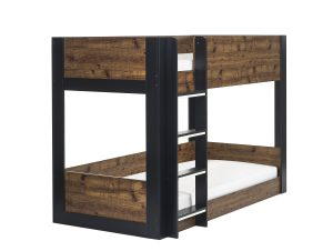 Solomon Bunk Bed -  Rustic And Black