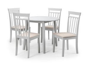 Coast Grey Dropleaf Table and 4 Grey Coast Chairs