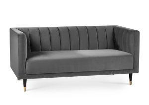 Salma Scalloped Back 2 Seater - Grey