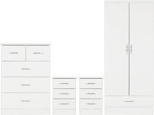 Nevada 2 Door 1 Drawer Wardrobe Bedroom Set