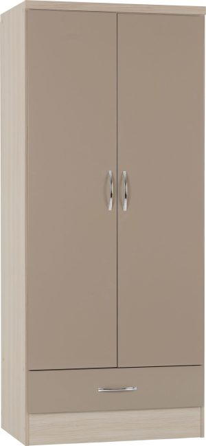 Nevada 2 Door 1 Drawer Wardrobe