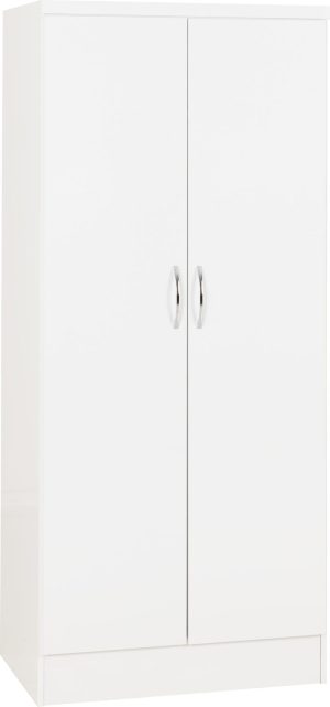 NEVADA 2 DOOR ALL HANGING WARDROBE WHITE GLOSS 2023 100 101 190 01 scaled 1