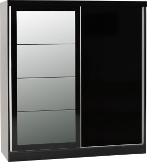 NEVADA 2 DOOR SLIDING WARDROBE BLACK GLOSS 2023 100 101 180 01 1 scaled 1