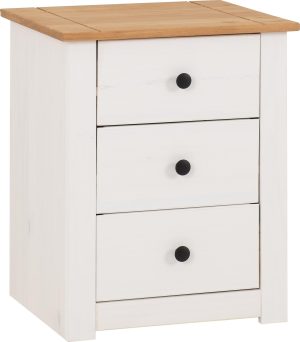 PANAMA 3 DRAWER BEDSIDE WHITENATURAL WAX 2023 100 103 095 01