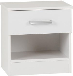 POLAR 1 DRAWER BEDSIDE WHITE 2019 01 100 103 023