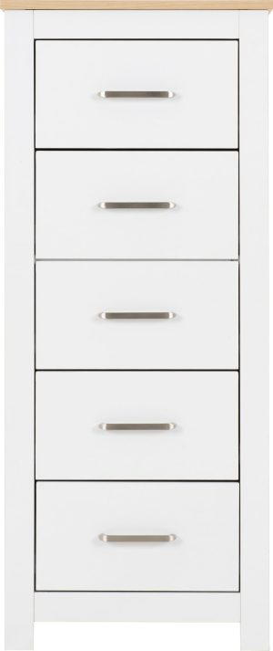 Portland 5 Drawer Narrow Chest