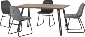 QUEBEC STRAIGHT LUKAS DINING SET MEDIUM OAK EFFECTGREY VELVET 2021 400 401 247 scaled 1