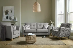 Eclipse main 3+1+Accent Chair whisper silver