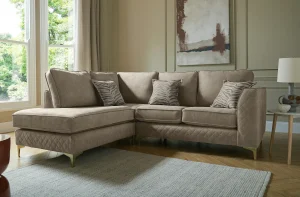 Mayfair main 2 corner chaise palladium beige