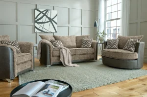 Richmond 3 seater plus 1 plus swivel chair palladium beige